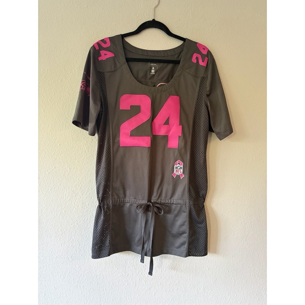 NFL Players Seattle Seahawks Womens Breast Cancer Awareness Swimsuit Cover Sz L